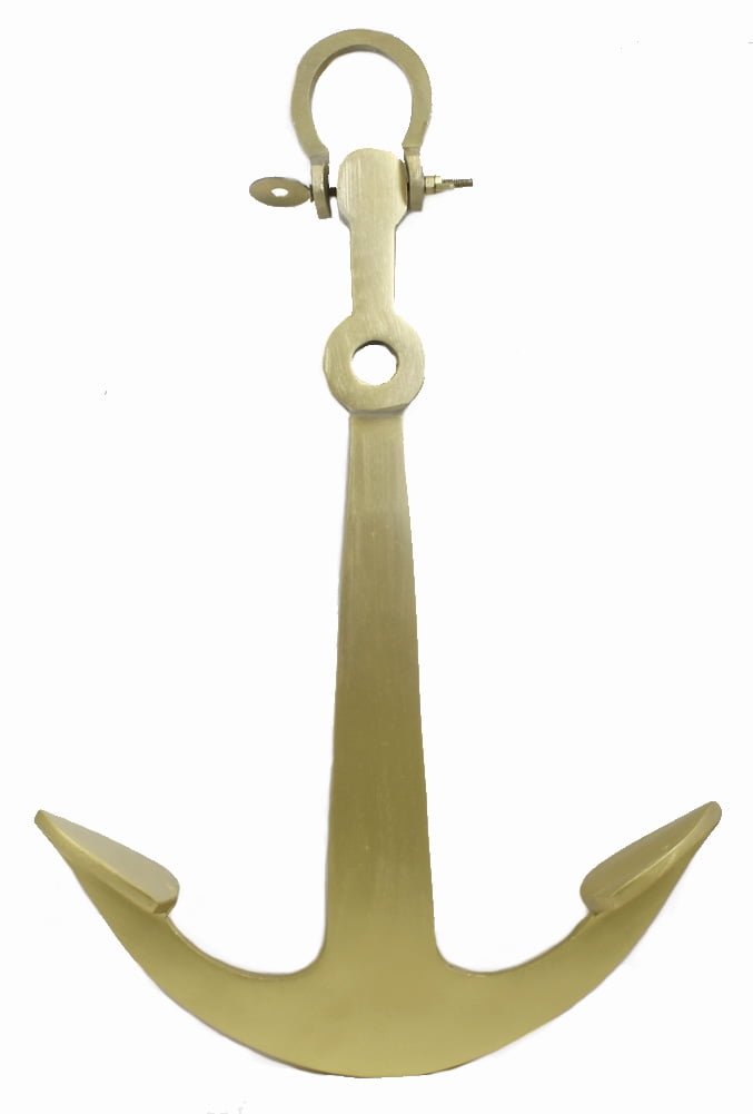 25" ALUMINUM BOAT ANCHOR Gold Finish NAUTICAL DECOR