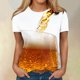 thumbnail image 1 of Fiudx Ofertas Flash Del Día Solo En Línea Blusa de Manga Corta con Estampado de Moda para Mujer, Camiseta con Cuello Redondo, Tops Informales, 1 of 5
