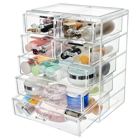 Acrylic Makeup Organizer with 7 Drawer Large Compartment Beauty Cosmetic Container Walmart Canada