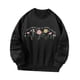 thumbnail image 3 of Sudadera con cuello redondo para mujer, Tops, ropa de otoño e invierno, alfabeto estampado elegante SG, 3 of 8