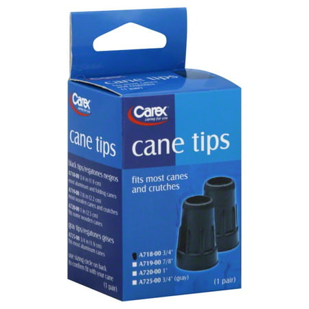 Carex Black Cane Tips 3/4