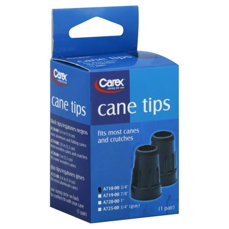 Miami Canes - Carex Black Cane Tips 3/4