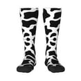 thumbnail image 2 of Picia Women Crew Soft Moisture-wicking Socks Cow Print Black White Pattern Design Cotton Socks, One Size fit All, 2 of 9