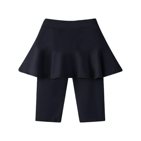 

Girls Knee Length Leggings with Skirt Kids Summer Ruffle Skirt Pants Stretchy Athletic Pants For 3 10 Years Girls Outfits Size 6 Toddler Cat Pants Winter Clothed for Girls Girls Size Small Clothes