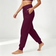 thumbnail image 5 of Sweatpants for Women 2026 Trendy High Waisted Baggy Sweat Pant with Pockets Casual Fleece Joggers Lounge Trousers Trendy,Wine 3XL, 5 of 8