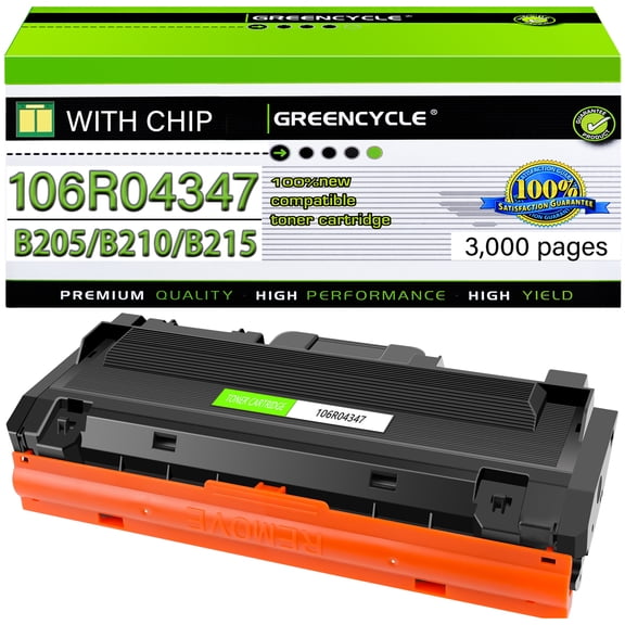 GREENCYCLE 1 Pack Compatible for Xerox B205 B210 B215 Black 106R04347 106R04346 Toner Cartridge Replacement with B205NI B205MFP B210DNI B215DNI B215MFP Printer