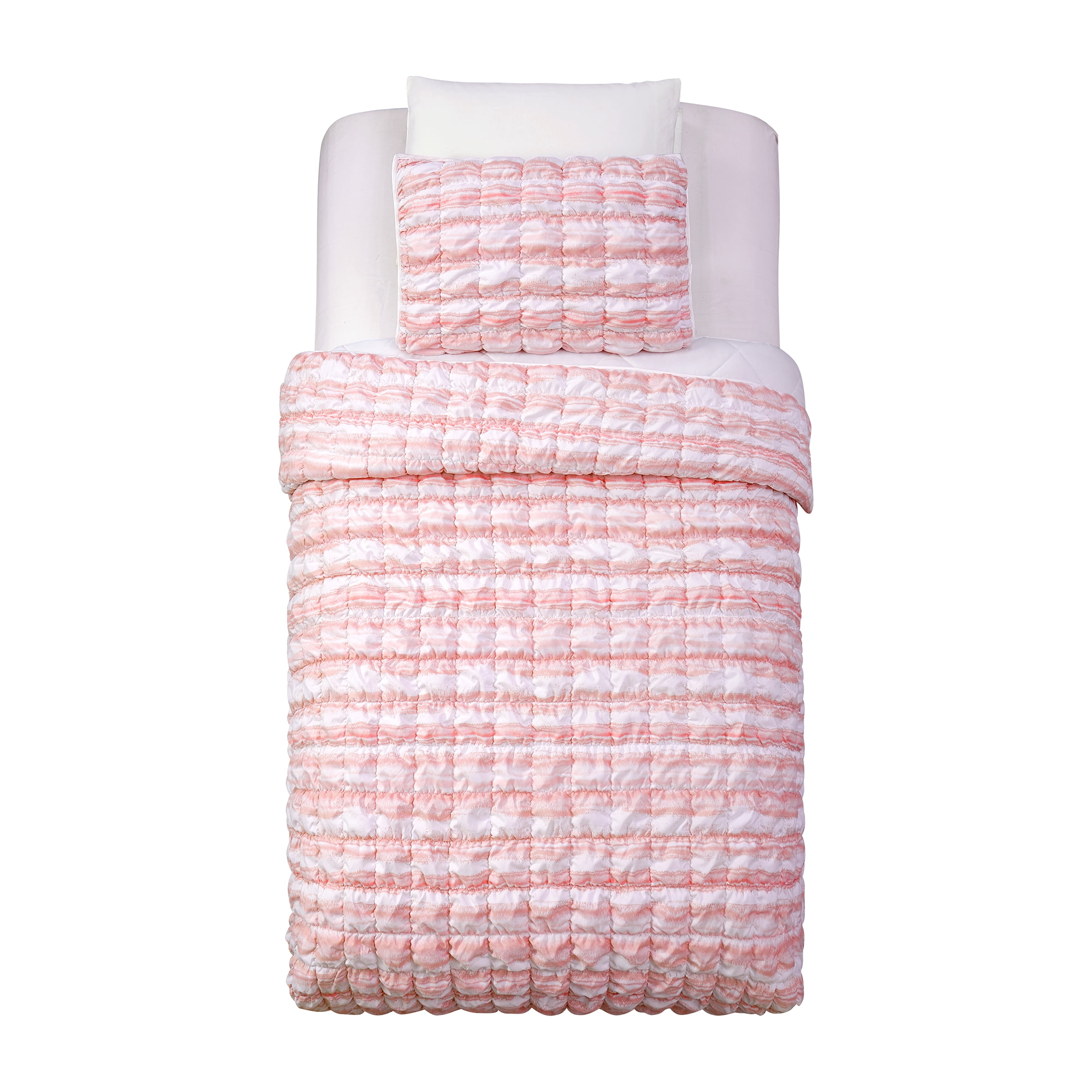 Urban Playground Kids and Teens Dreamy Clouds Marshmallow Pink 2-Piece Printed Quilt Set, Twin/Twin XL