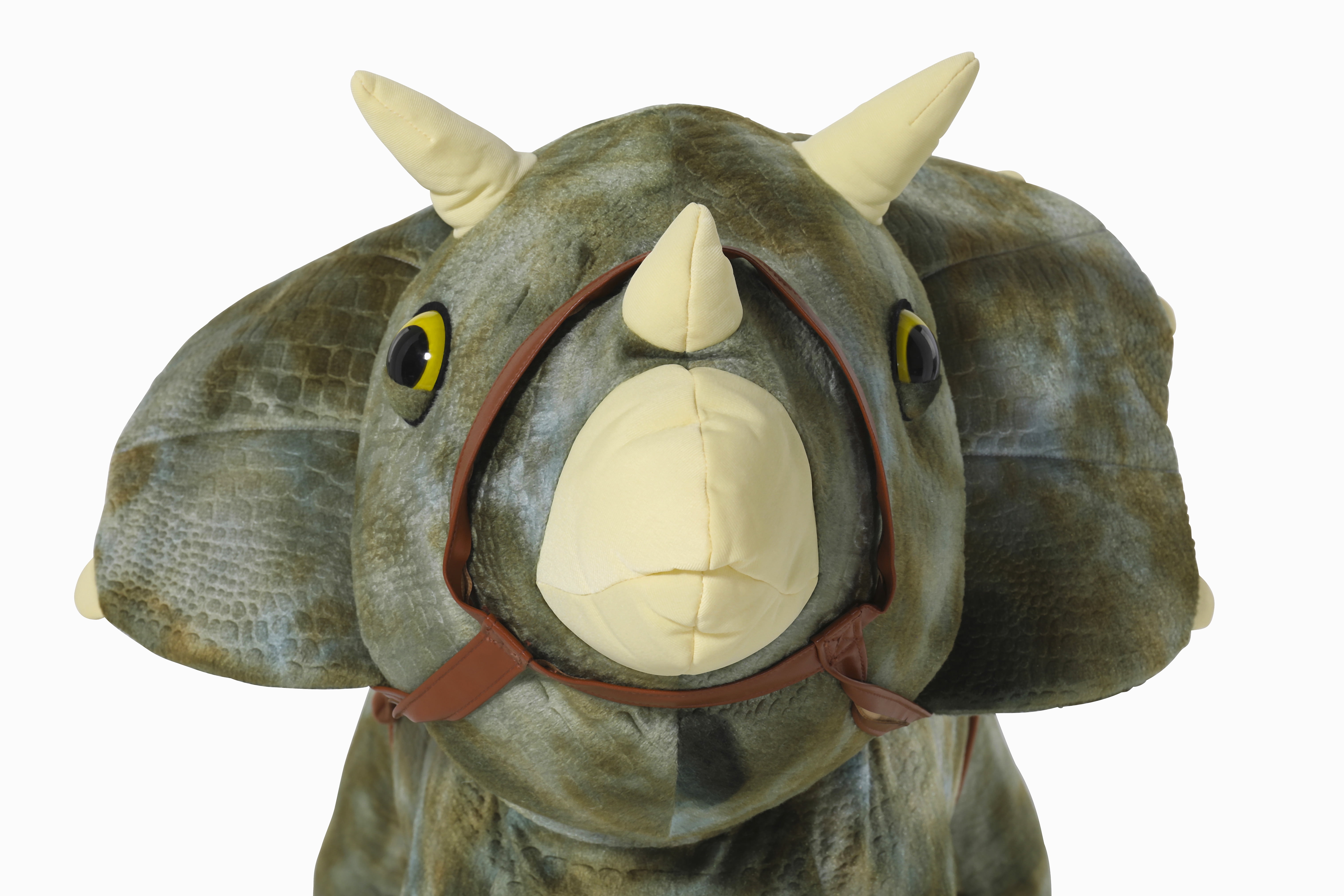 6 Volt Boys' Jurassic World Triceratops Plush Ride-On by Dynacraft 