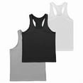 thumbnail image 2 of Ambiloof Men's Workout Mesh Tank Tops Quick Dry Y-Back Tops Muscle Athletic Shirts for Gym Smooth Stretchy fabric, 2 of 5