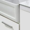 thumbnail image 3 of 24 inch Ceramic Kitchen Sink, White Reversible Sink, Single Bowl Kitchen Sink with Bottom Grid and Basket Strainer, 3 of 8