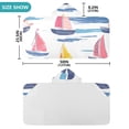 thumbnail image 4 of Yayeee Kids Hooded Towels Toddler Soft Absorbent Beach Bathing Wrap 50" x 23.5", Pink Hand Drawn Sailboats, 4 of 5