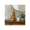 thumbnail image 2 of Stacked Elephant Sculpture with Raised Trunk Detail for Home Decor - Ornaments for Bathroom, Office, and Living Room Display - Figurine for Shelf or Coffee Table - 10", Gold & Metallic, 2 of 13