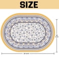 thumbnail image 5 of Blue Yellow Floral Pattern Dishes Tablecloth, French Country Table Cloth, Vintage Tablecover for Oval Tables 60x84 inch, Perfect for Kitchen Dinner Restaurant Holiday Picnic Party Table Cover, 5 of 8