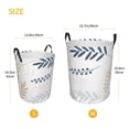 thumbnail image 5 of LNWH Laundry Basket, White Flower Branch Illustration Foldable Laundry Hamper With Handles Waterproof, Small, 5 of 8