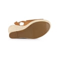 thumbnail image 5 of BLISSFUL STEP Women's Slingback Open Toe Buckle Espadrille Wedge Heel Sandals Brown 5.5, 5 of 8