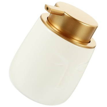 White Ceramic Hand Soap Dispenser with Pump for Home Bath Cream Container 4 Piece Set