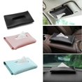 thumbnail image 3 of 1 unidad de juego de toallas de caja de pañuelo de coche, visera de sol, soporte de caja de tejido de cuero Pu, rosa Feliz Sencillez, 3 of 5