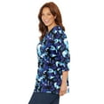 thumbnail image 3 of Catherines Women's Plus Size Easy Fit 3/4-Sleeve V-Neck Tunic, 3 of 5