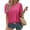 Hot Pink, variant on Summer Shirts for Women, ZHUGeLI Fashion Women's Casual Solid Color Short Sleeve Round-Neck Blouses Shirts