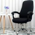 thumbnail image 2 of 2X Office Chair Cover Elastic Siamese Office Chair Cover Swivel Chair Computer Armchair Protective Cover(Black), 2 of 6