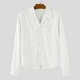 thumbnail image 4 of Men's Button Down Corduroy Shirt Jacket Casual Soild Long Sleeve Shacket Overshirts Jackets, 4 of 9