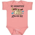 thumbnail image 3 of Inktastic My Godmother Loves Me with Sloth and Hearts Boys or Girls Baby Bodysuit, 3 of 5