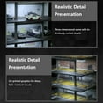thumbnail image 5 of 1/64 Scale Die-cast Model Car Display Case with LED Light, Diorama Car Garage Model,City 4-layer Parking Lot Scene Display Model Gift, 5 of 7