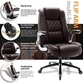 High Back Office ChairFlipup Arms Executive Computer Desk Chair Built