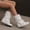 White, variant on Bnwani Women Boots New Winter Fashion Toe Flat Ankle Versatile Casual Boot Black Size 5.5