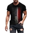 thumbnail image 3 of DIOAZUD Men's American Flag Shirts Short Sleeve Crewneck Patriotic Tees Summer Casual 4th of July T-Shirts for 250th Anniversary, 3 of 6