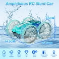thumbnail image 6 of UUGEE Remote Control Cars, RC Car Toys for Kids 8+ Years Old Boys Girls Gifts, 4WD Gesture 360° Rotating Drift Amphibious RC Stunt Cars Boat with LED Lights - Blue, 6 of 8