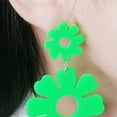 thumbnail image 7 of Riguas 1 Pair Cute Hollow Flower Dangle Earrings Vintage Acrylic Exaggerated Stud Drop Earrings Fashion Jewelry Accessories Gift, 7 of 7
