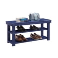 thumbnail image 4 of Pemberly Row Modern Utility Mudroom Bench in Blue Wood Finish, 4 of 5