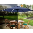 thumbnail image 5 of CozyHom 10*6.5ft Outdoor Patio Beach Umbrella With Solar LED Lightes, Tilt Adjustable Rectangle Sun Shade Umbrella Resistant Fabric, Dark Blue, 5 of 14