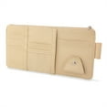 thumbnail image 3 of Kenally Organizador de parasol para coche, correa elástica Universal, bolsa de almacenamiento, gafas automotrices, portalápices para teléfono móvil Automoción decorativa y accesorios beige Kenally VI009632-06, 3 of 6