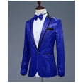 thumbnail image 3 of Men's Clothing Large Size Casual Dance Sequined Suit Boutique Fashion Jacket Nightclub singer hosts photo studio suit, 3 of 5