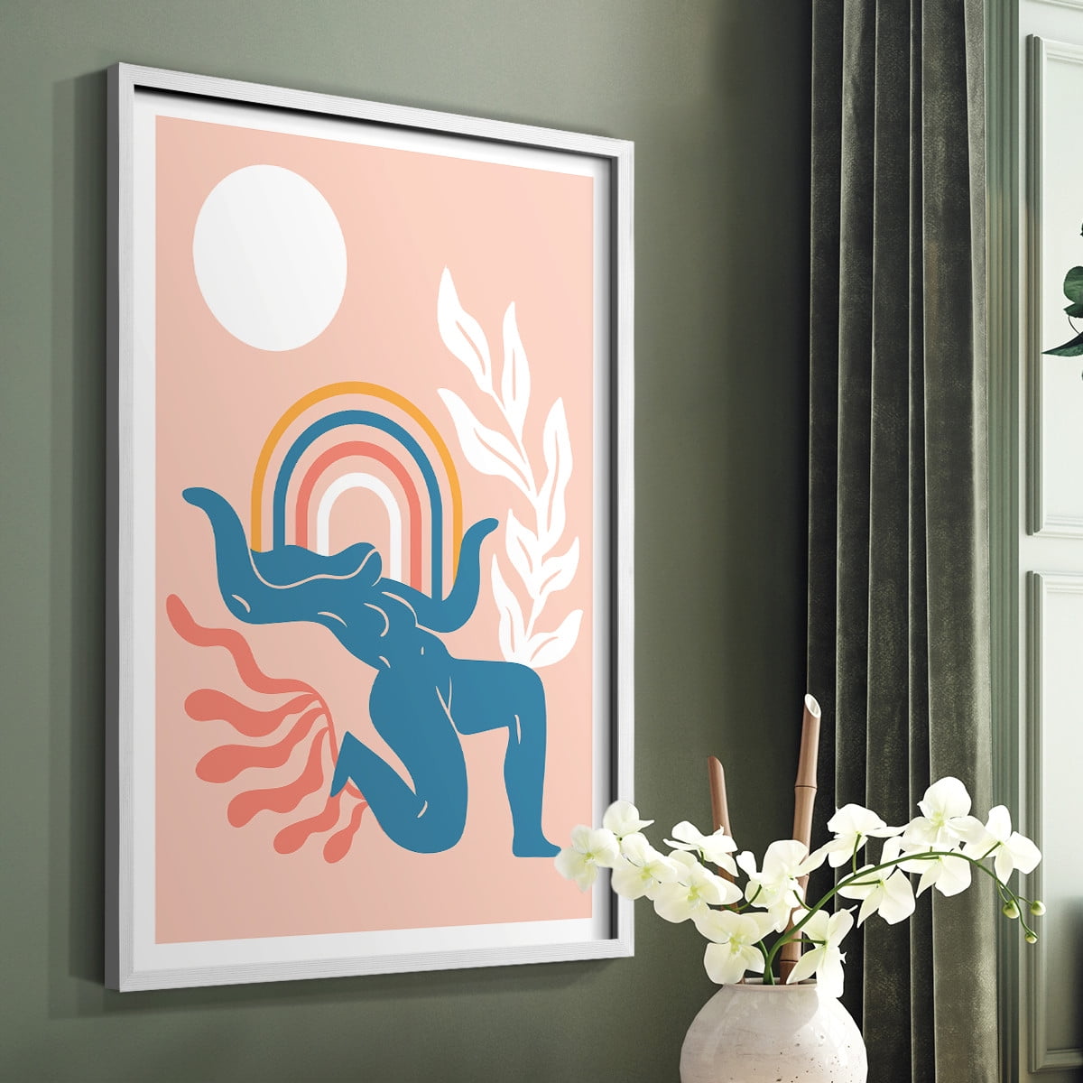 Matisse CCCXIX in White Solid Wood 8 x 10 Framed Print