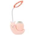 thumbnail image 2 of Lámpara LED con protección ocular de caracol, lámpara de noche con carga USB, lámpara de lectura de aprendizaje con portalápices para niños, color rosa, 2 of 14