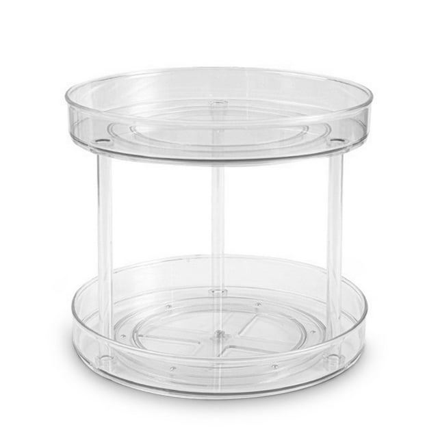 Spice Jars Turntable Storage Rack Countertop 360 Degrees Rotating Salt Snacks Organizer Pantry Organization