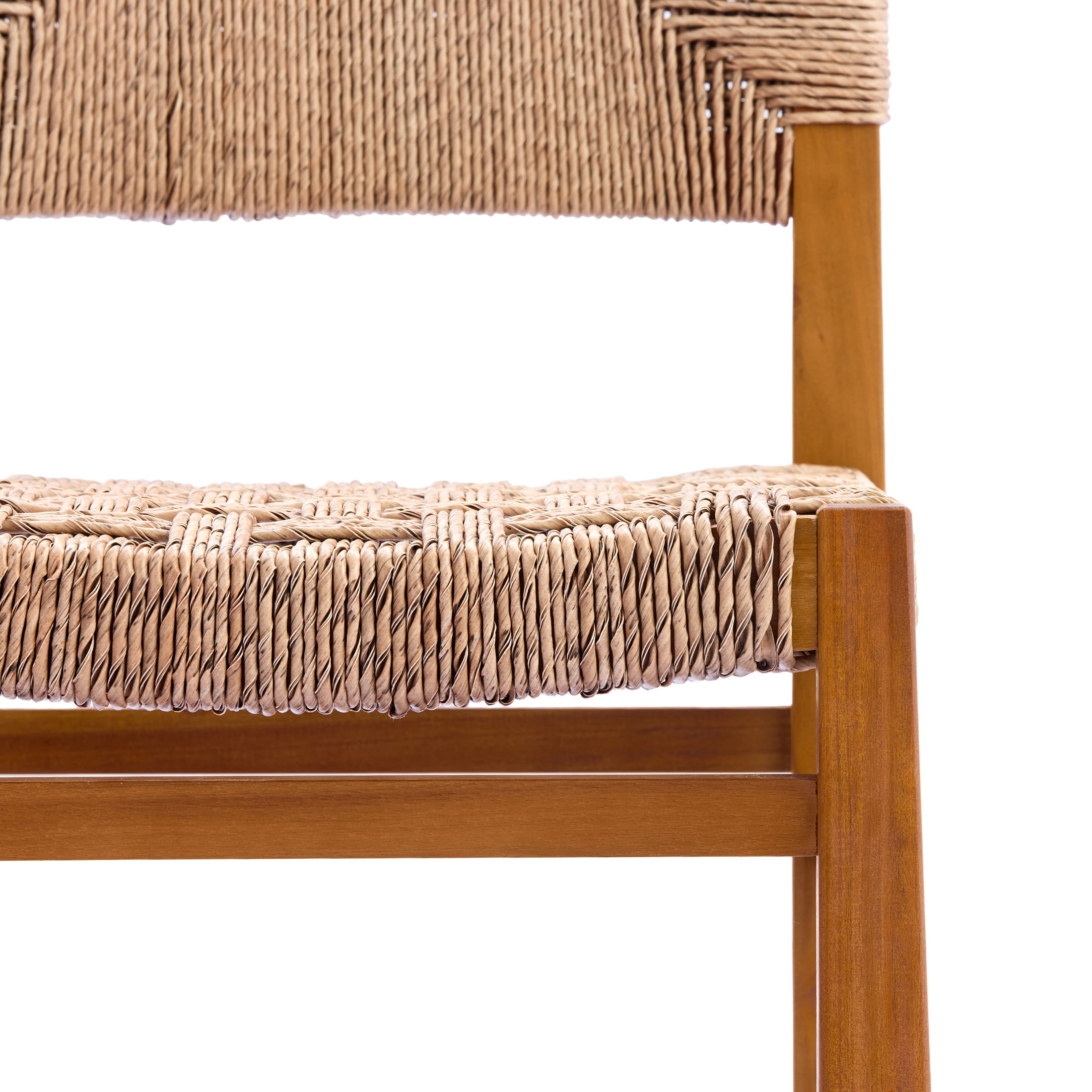 Christopher Knight Home 7-Piece Outdoor Wood Dining Set, 68.5" Teak Table and Light Brown Wicker Chairs