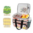 thumbnail image 2 of FORMRS Insulated Cooler Bag 24 Cans Capacity Soft Leakproof Lunch Box with Side Pockets, Striped Crab, 2 of 7