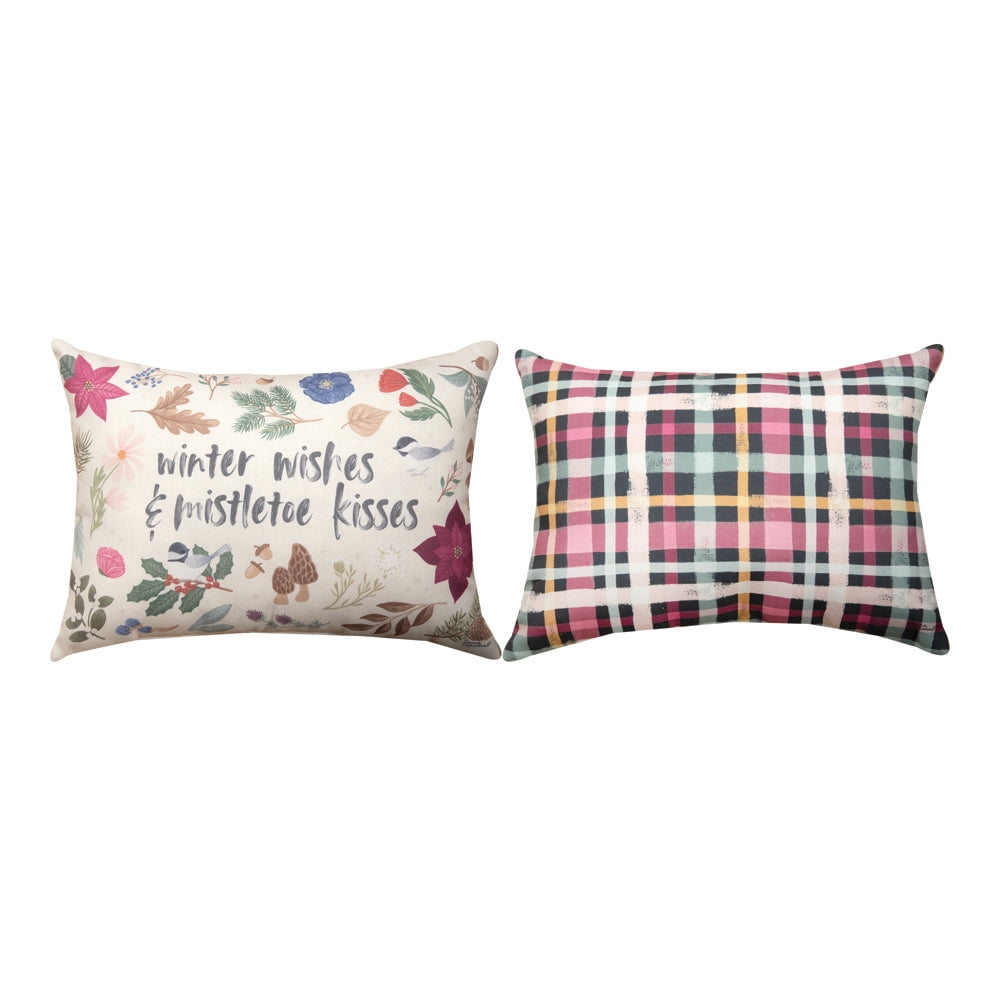 Winter Spirit Winter Wishes Climaweave Pillow 18"x13" Indoor/Outdoor