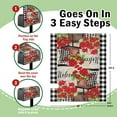 thumbnail image 2 of Welcome Spring Geranium Flower Mailbox Cover Magnetic Standard Size 20.5" x 18", Red Floral Buffalo Plaid Check Post Letter Box Wrap Decor Summer Farmhouse Garden Yard Outdoor Decoration, 2 of 6