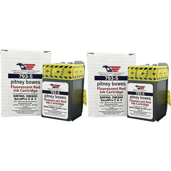 Pitney Bowes 793-5 | 2-Pack | Ink Cartridge replacement for the SendPro and DM Series Postage Meters