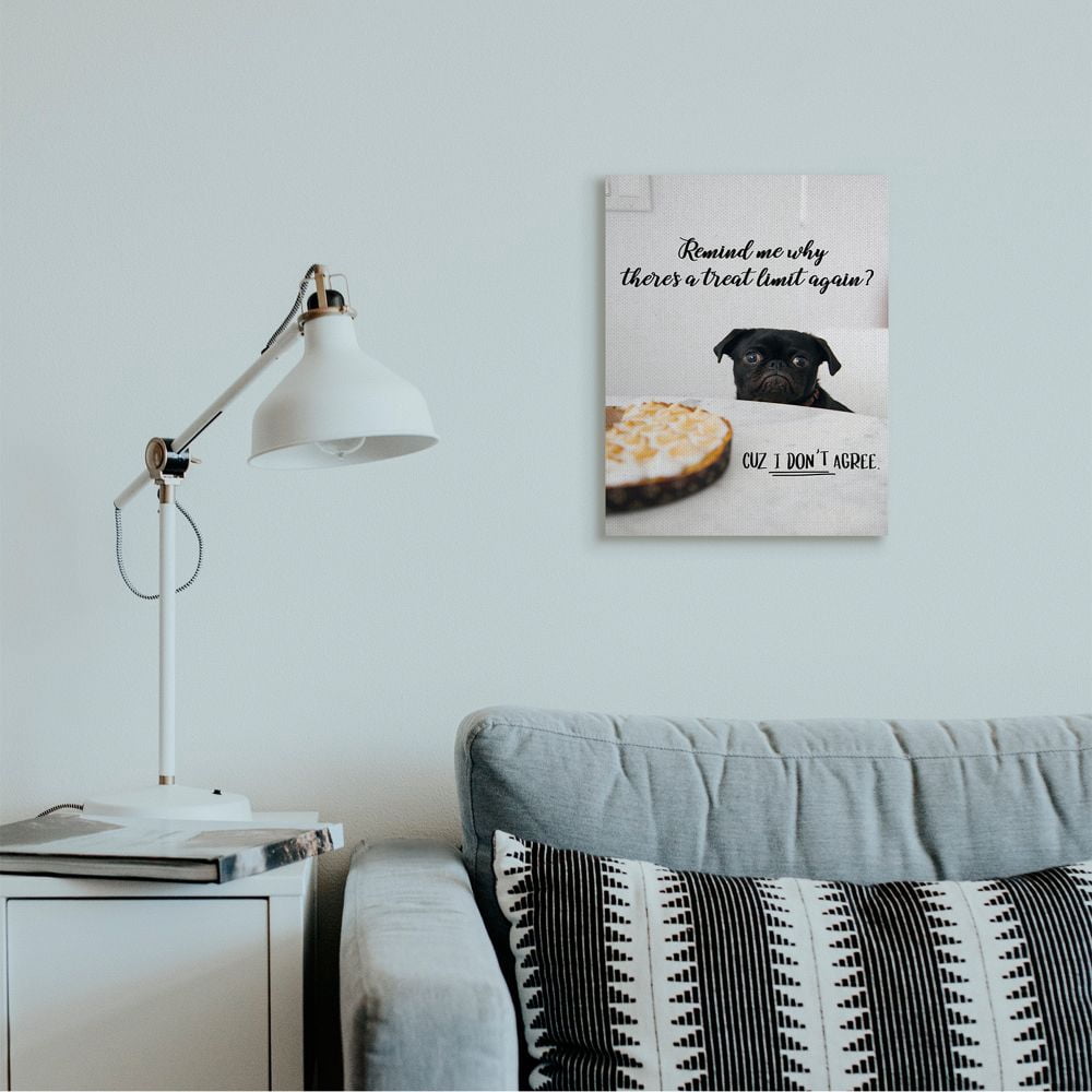 Stupell Industries House Pet Dog Treat Limit Phrase Sassy Kitchen Canvas Wall Art Design by Ziwei Li