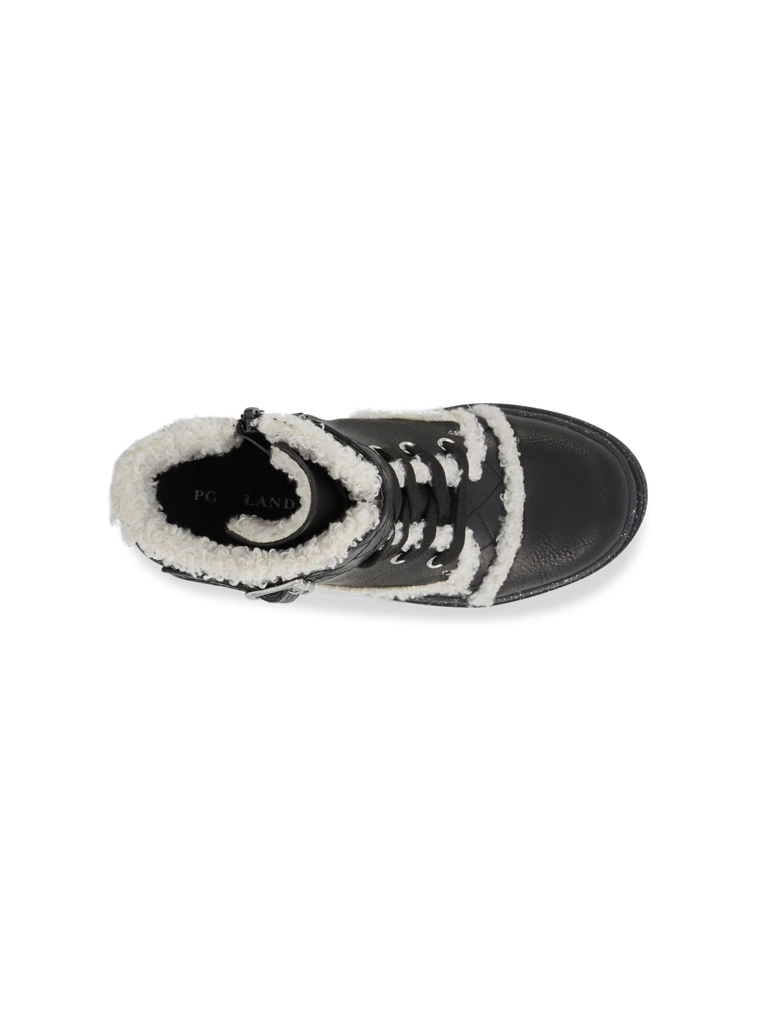 Portland Company Little & Big Girl Blaze Faux Fur Trim Combat Boot