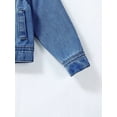 thumbnail image 3 of Vintage Casual Loose Simple Style Baby Boys' Blue Denim Jacket, 3 of 5