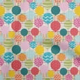 thumbnail image 1 of oneOone Cotton Jersey Multi-Color Fabric Kids Ballon With Stripe Craft Projects Decor Fabric Printed By The Yard 58 Inch Wide, 1 of 4