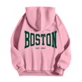 thumbnail image 5 of sususu Winter Hoodies for Men Letter Print Hoodie Sweatshirt For Stylish Comfort And Everyday Wear,Pink,XXL, 5 of 6