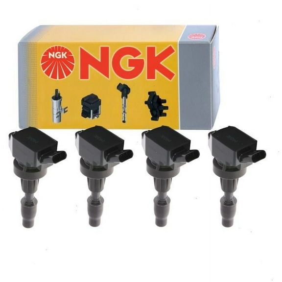 4 pc NGK Ignition Coils compatible with Hyundai Kona 1.6L L4 2018-2019